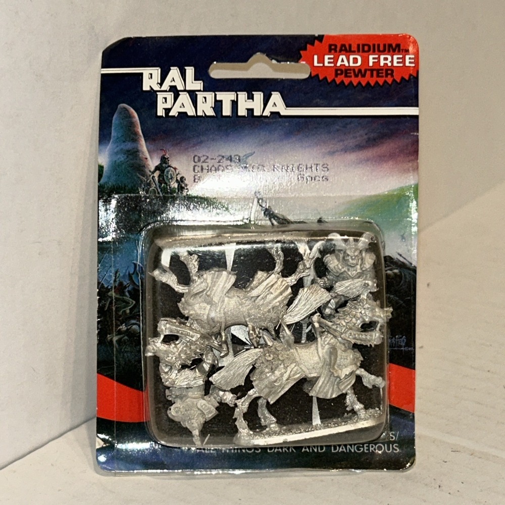 Ral Partha 02-243 Chaos‎ Mounted Knights Metal Miniature 6 Pcs